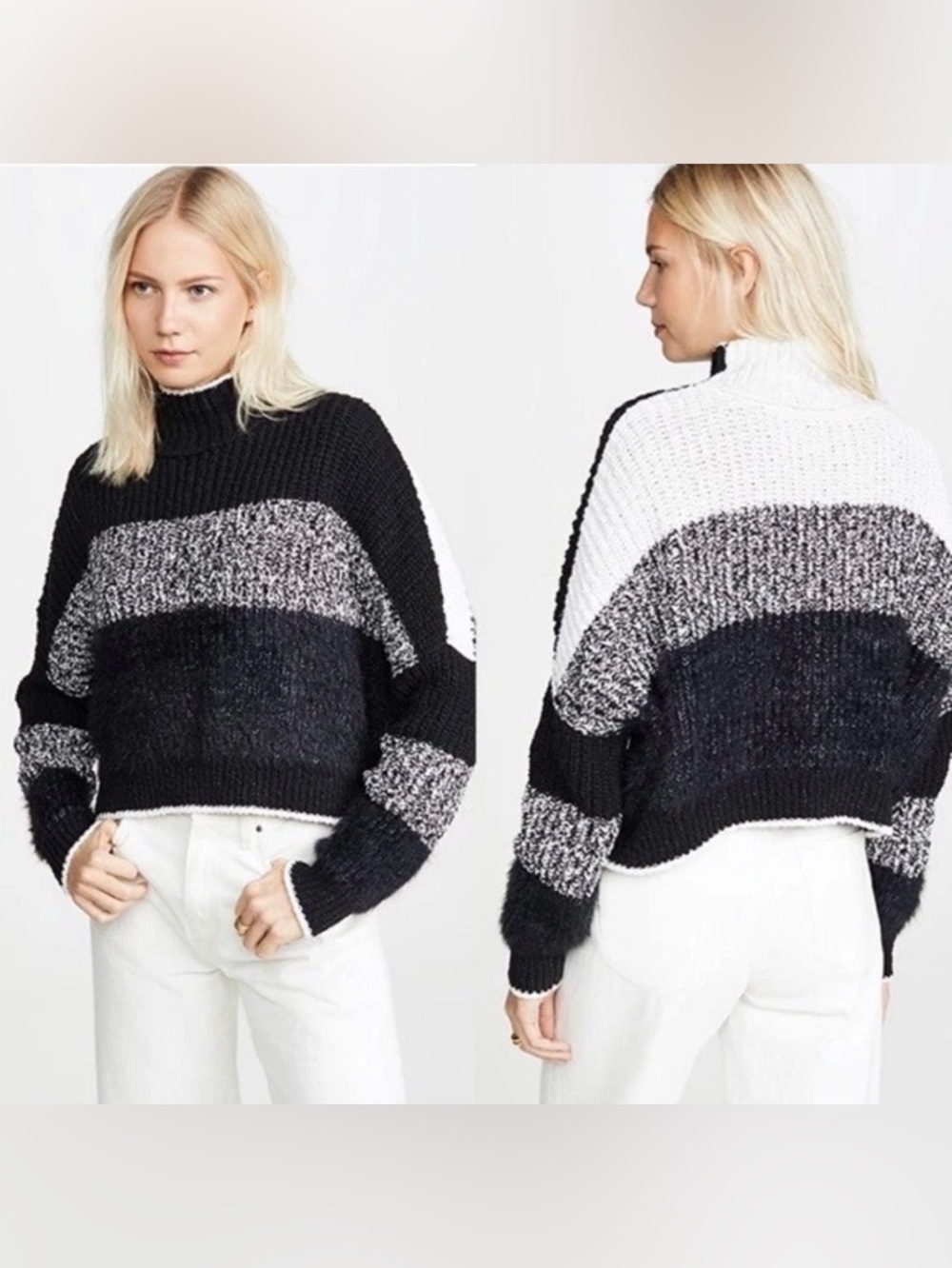 Free People Sunbrite Mock Neck Crop Sweater‎